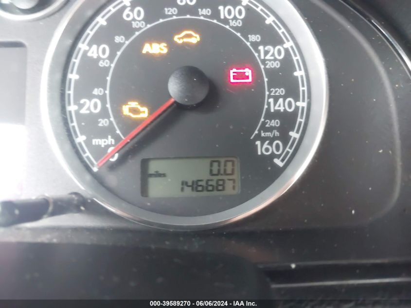 2001 Volkswagen Passat Gls VIN: WVWPD63B91P292811 Lot: 39589270