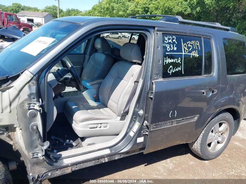 2011 Honda Pilot Ex-L VIN: 5FNYF4H56BB036319 Lot: 39589346