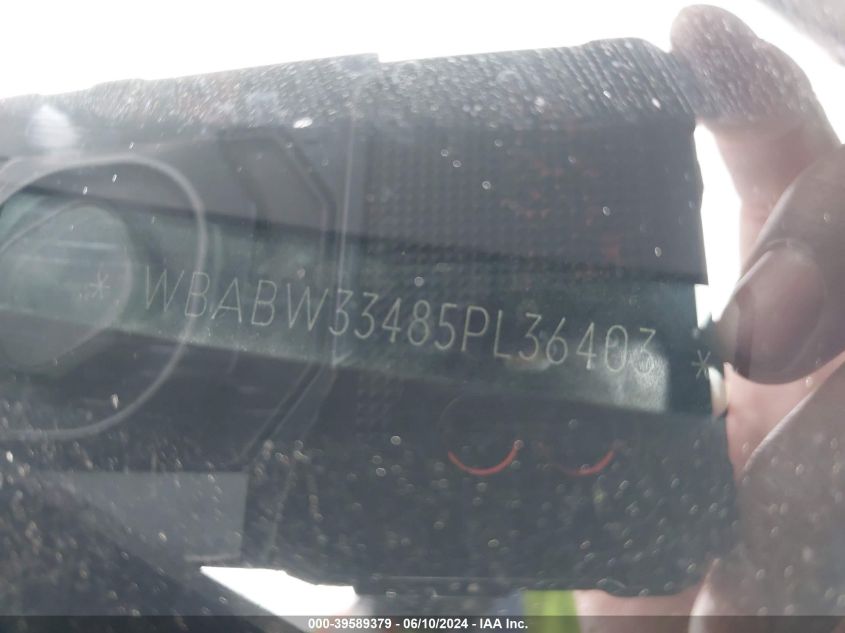 2005 BMW 325Ci VIN: WBABW33485PL36403 Lot: 39589379