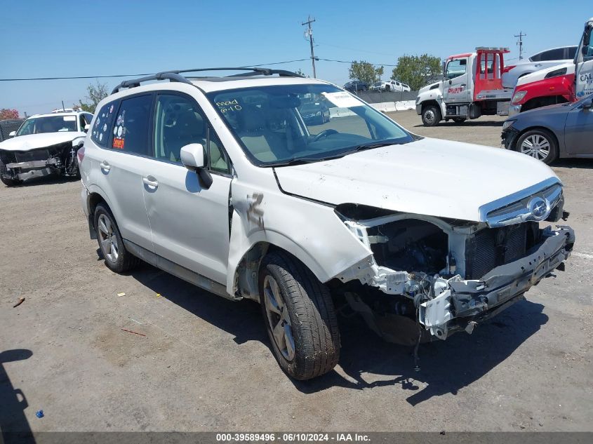 2016 Subaru Forester 2.5I Limited VIN: JF2SJAKC0GH522904 Lot: 39589496