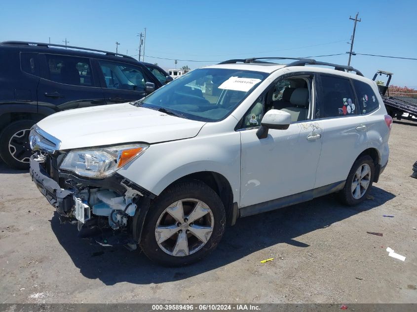 2016 Subaru Forester 2.5I Limited VIN: JF2SJAKC0GH522904 Lot: 39589496