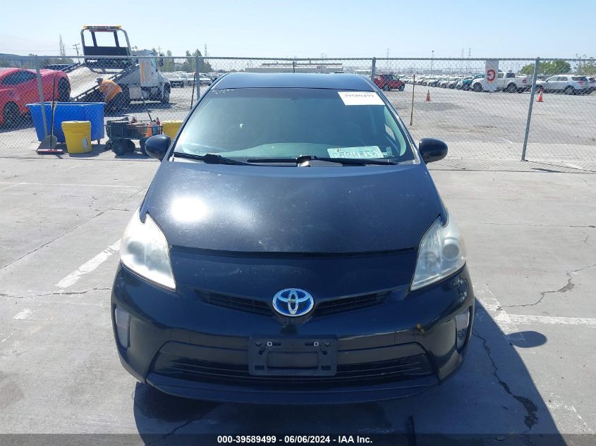 2013 Toyota Prius Two VIN: JTDKN3DU2D5588789 Lot: 39589499