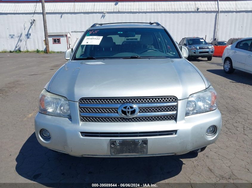2007 Toyota Highlander Hybrid Limited V6 VIN: JTEDW21A170021318 Lot: 39589544