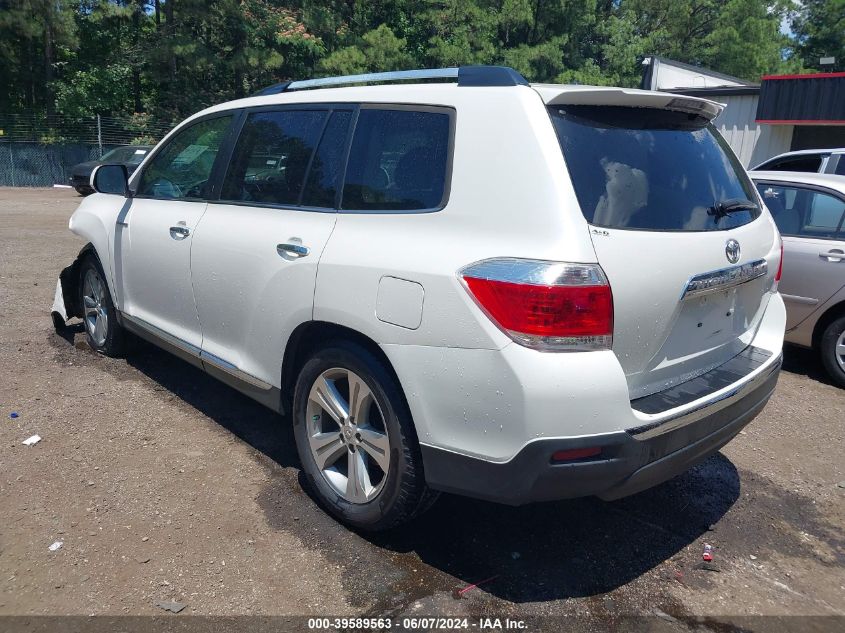 2012 Toyota Highlander Limited V6 VIN: 5TDYK3EH3CS071045 Lot: 39589563