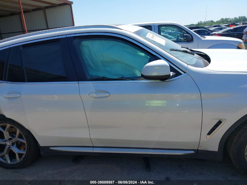 2022 BMW X3 Sdrive30I VIN: 5UX43DP04N9M96489 Lot: 39589587