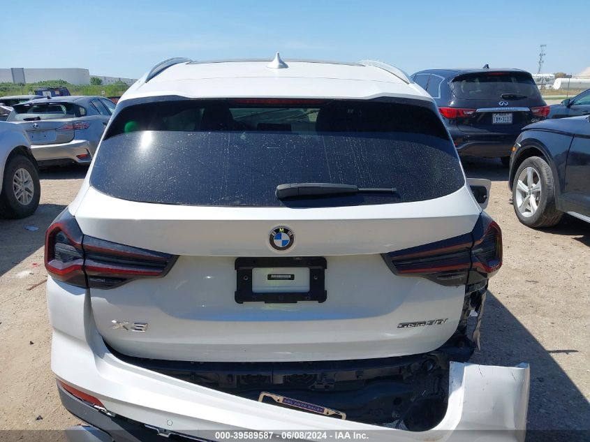 2022 BMW X3 Sdrive30I VIN: 5UX43DP04N9M96489 Lot: 39589587