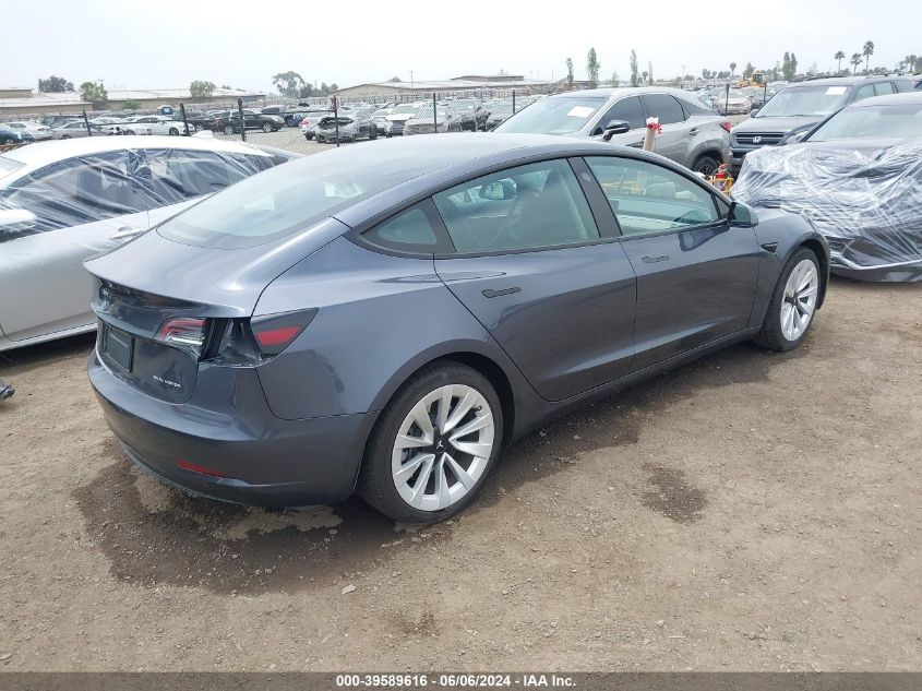 2023 Tesla Model 3 Long Range Dual Motor All-Wheel Drive VIN: 5YJ3E1EB7PF466230 Lot: 39589616