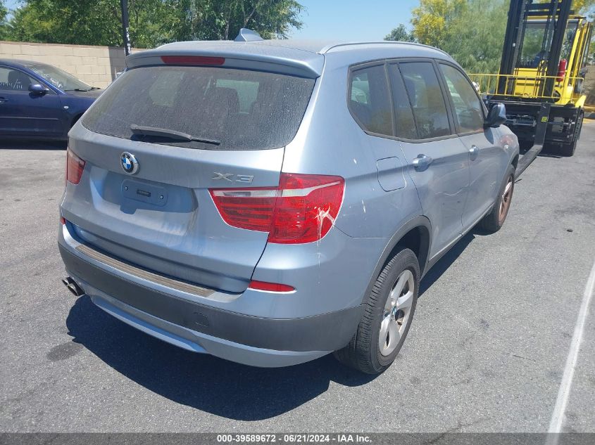 2011 BMW X3 xDrive28I VIN: 5UXWX5C52BLW13781 Lot: 39589672