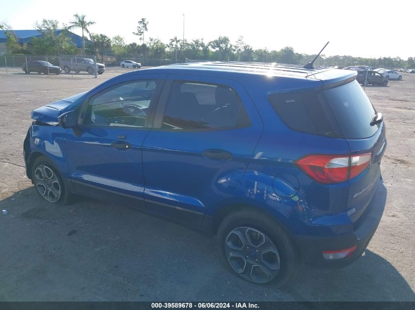 2019 Ford Ecosport S VIN: MAJ3S2FE9KC294625 Lot: 39589678