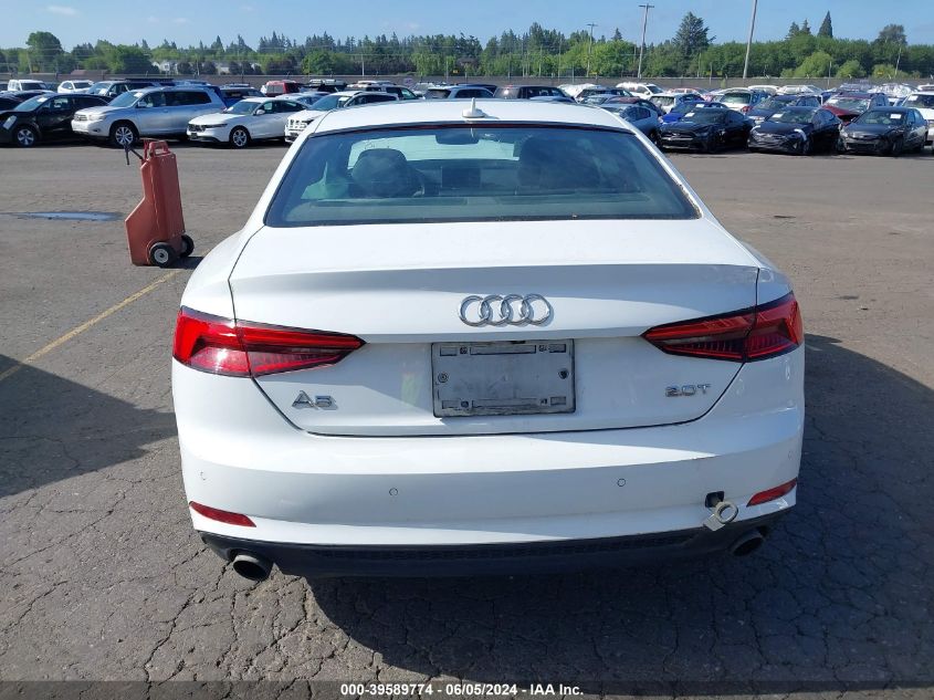 2018 Audi A5 2.0T Premium VIN: WAUTNAF58JA000778 Lot: 39589774