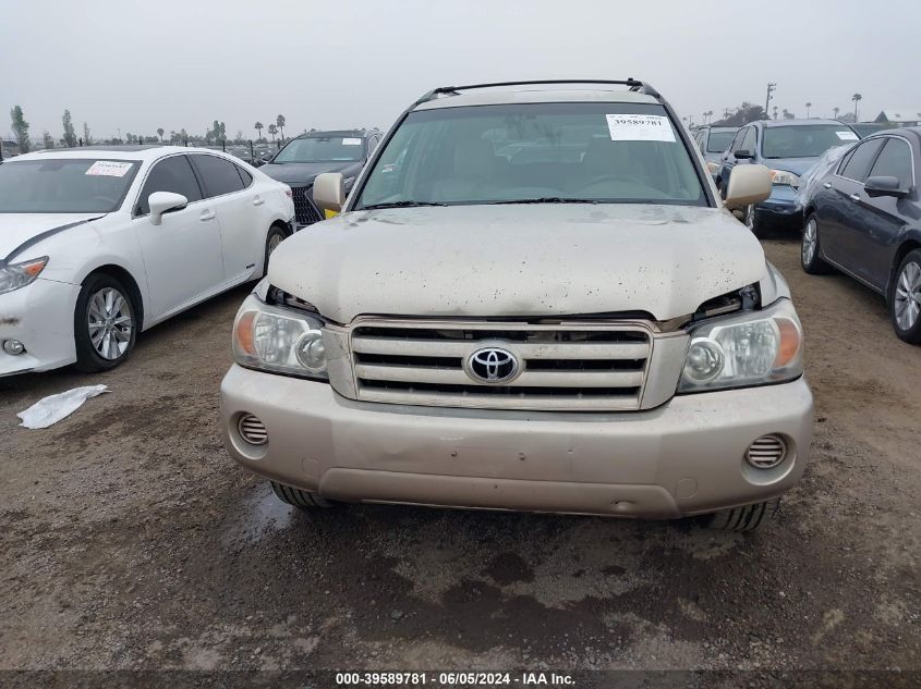 2005 Toyota Highlander V6 VIN: JTEDP21A650063025 Lot: 39589781