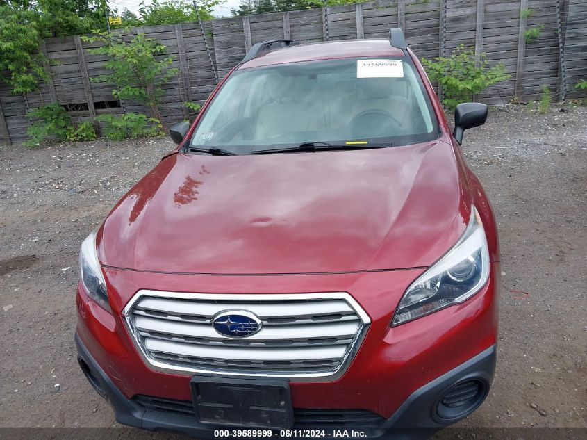 2017 Subaru Outback 2.5I VIN: 4S4BSAAC5H3334077 Lot: 39589999