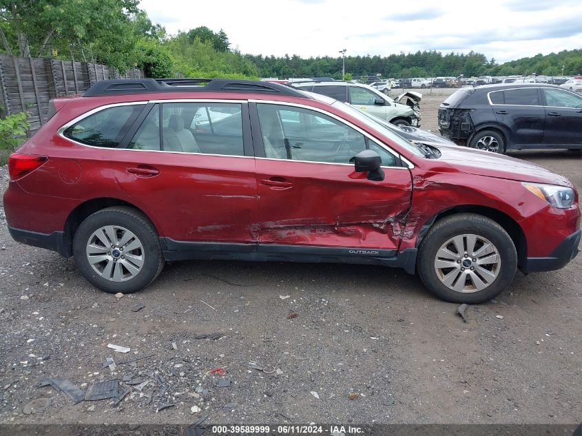 2017 Subaru Outback 2.5I VIN: 4S4BSAAC5H3334077 Lot: 39589999