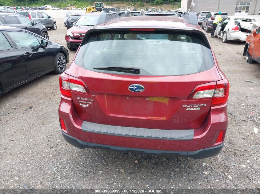 2017 Subaru Outback 2.5I VIN: 4S4BSAAC5H3334077 Lot: 39589999