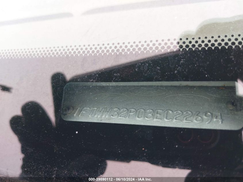 2003 Ford F-350 Lariat/Xl/Xlt VIN: 1FTWW32P03EC22694 Lot: 39590112