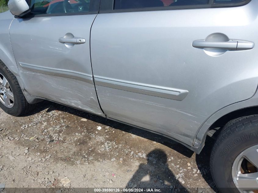 2009 Honda Pilot Ex-L VIN: 5FNYF38539B010491 Lot: 39590126