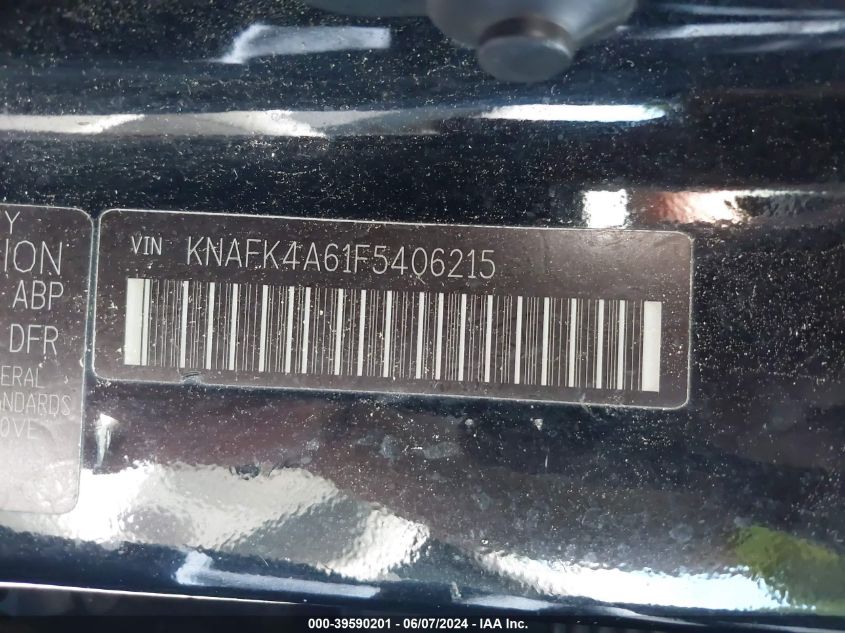 2015 Kia Forte Lx VIN: KNAFK4A61F5406215 Lot: 39590201