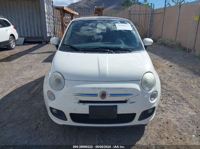 2012 Fiat 500 Sport VIN: 3C3CFFBRXCT114321 Lot: 39590222