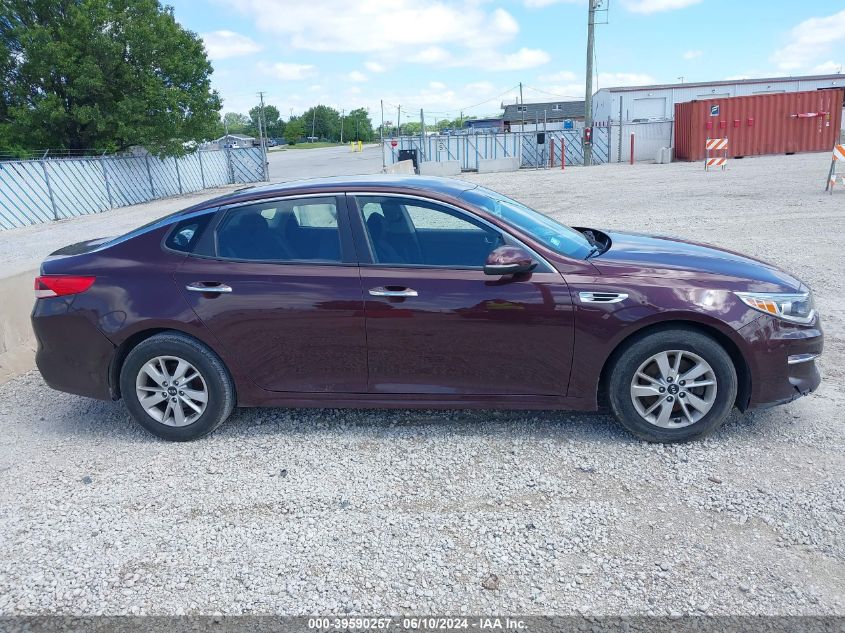 2016 Kia Optima Lx VIN: 5XXGT4L37GG046582 Lot: 39590257