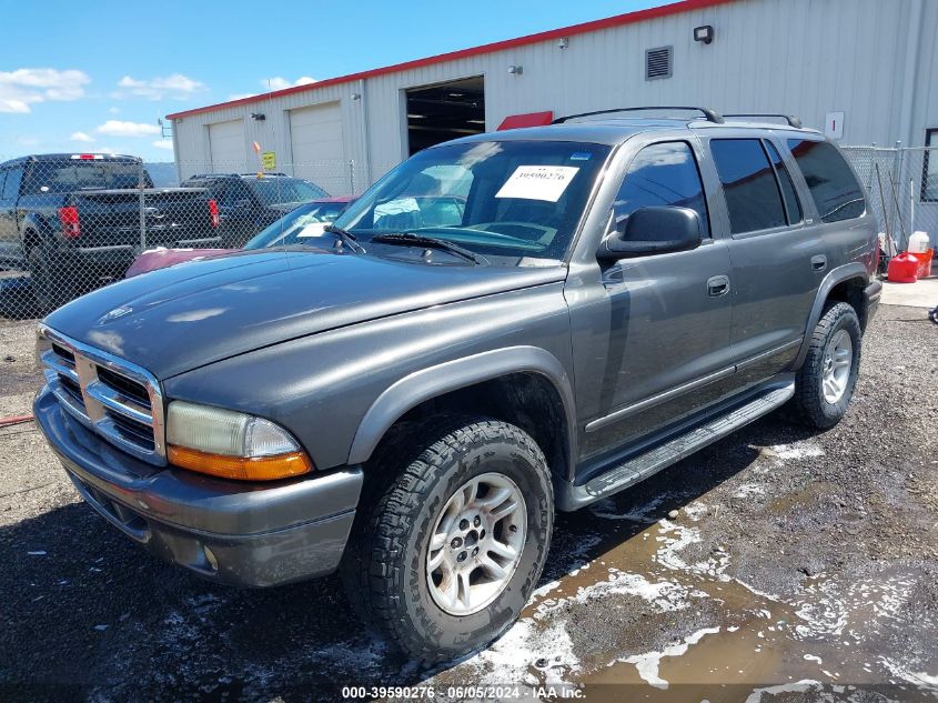 2002 Dodge Durango Slt Plus VIN: 1B4HS58N72F148248 Lot: 39590276