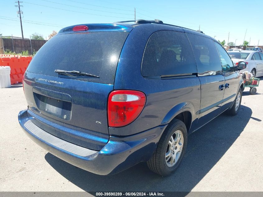 2002 Dodge Grand Caravan Ex VIN: 2B8GP74L02R701648 Lot: 39590289