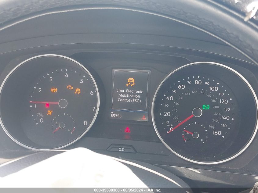 2019 Volkswagen Tiguan 2.0T Se/2.0T Sel/2.0T Sel R-Line/2.0T Sel R-Line Black VIN: 3VV2B7AX8KM199727 Lot: 39590388