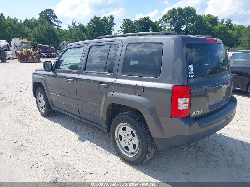 2017 Jeep Patriot Sport Fwd VIN: 1C4NJPBB9HD103612 Lot: 39590392