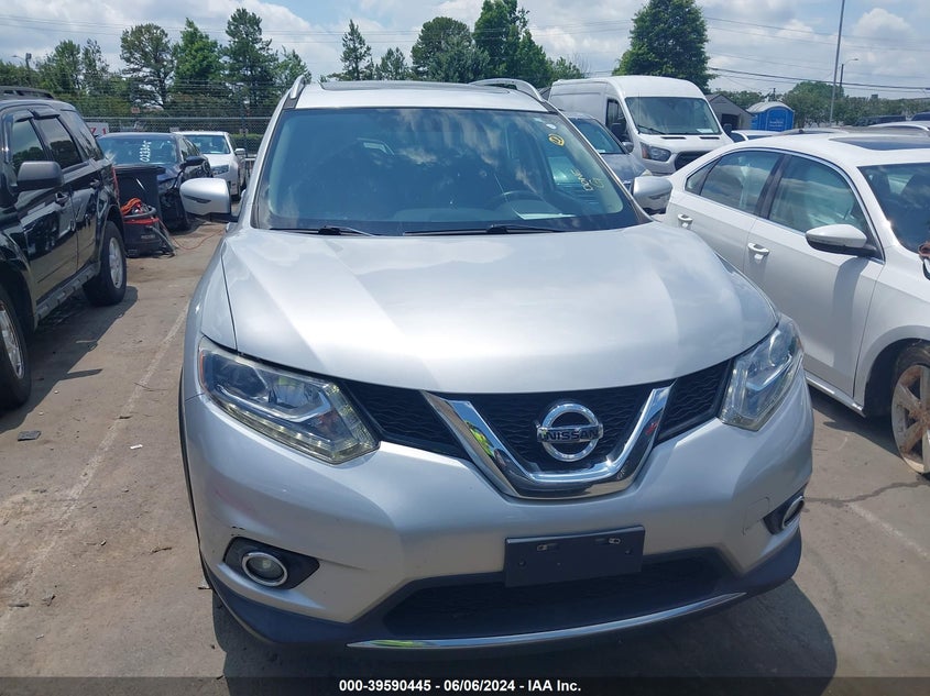 2016 Nissan Rogue Sl VIN: 5N1AT2MV6GC740783 Lot: 39590445