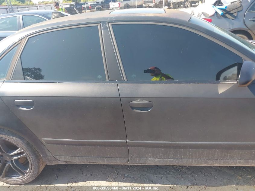 2007 Audi A4 2.0T VIN: WAUDF78E57A138790 Lot: 39590460