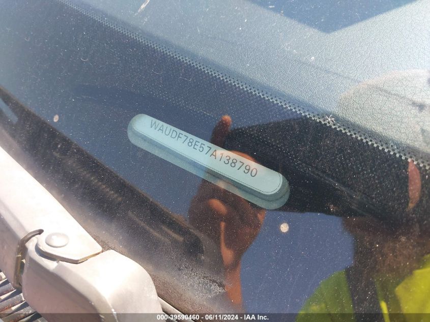 2007 Audi A4 2.0T VIN: WAUDF78E57A138790 Lot: 39590460