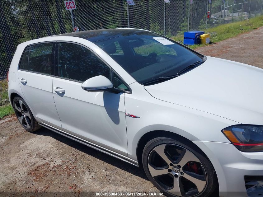 2015 Volkswagen Golf Gti 2.0T Autobahn 4-Door VIN: 3VW4T7AU9FM016333 Lot: 39590463