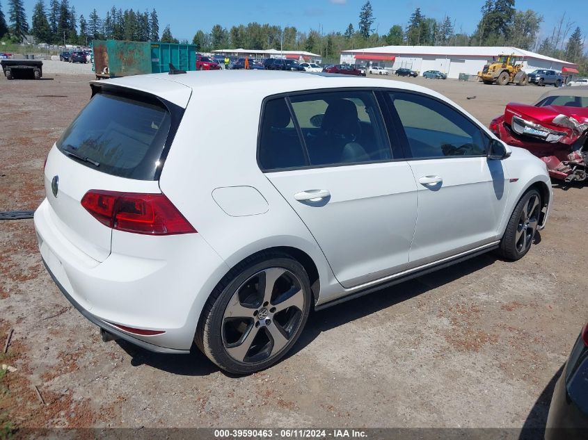 2015 Volkswagen Golf Gti 2.0T Autobahn 4-Door VIN: 3VW4T7AU9FM016333 Lot: 39590463