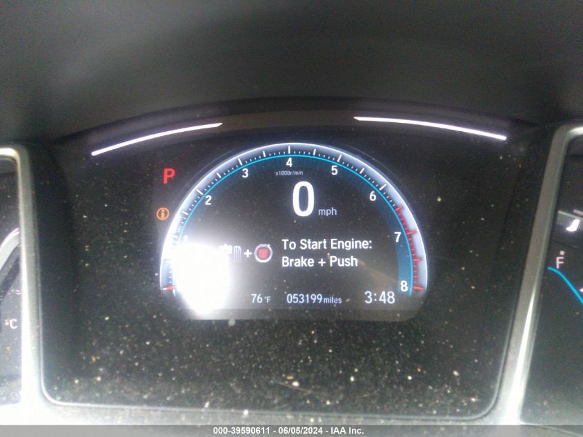 2018 Honda Civic Ex-T VIN: JHMFC1F37JX025607 Lot: 39590611