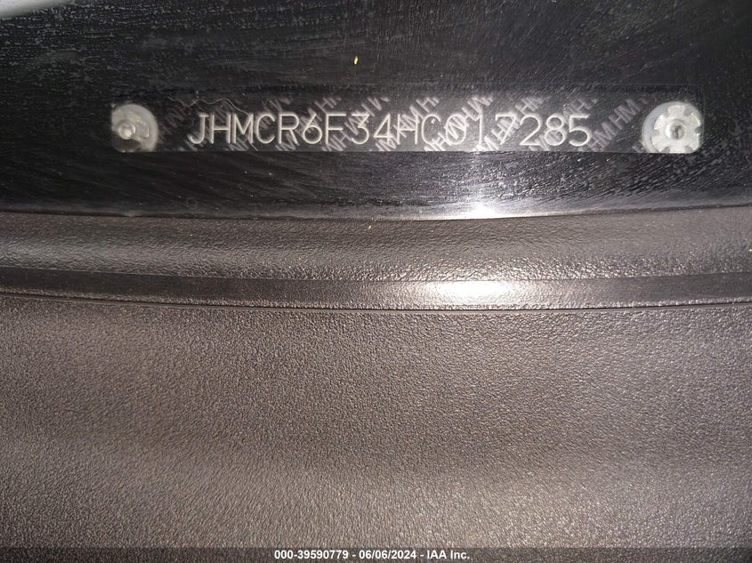 VIN JHMCR6F34HC017285 2017 HONDA ACCORD HYBRID