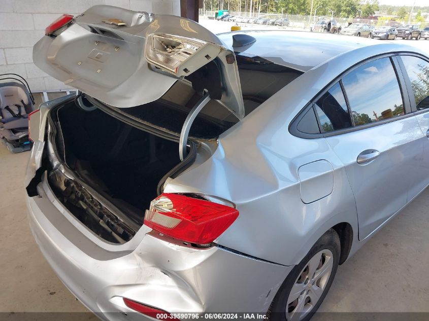 2017 Chevrolet Cruze Ls VIN: 3G1BC5SMXHS553152 Lot: 39590796