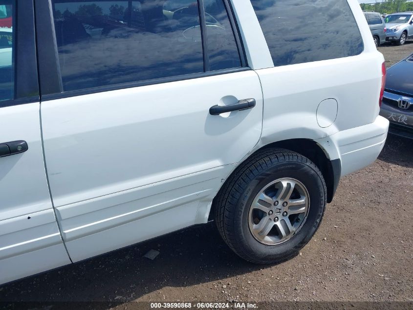 2004 Honda Pilot Exl VIN: 2HKYF18644H506343 Lot: 39590868