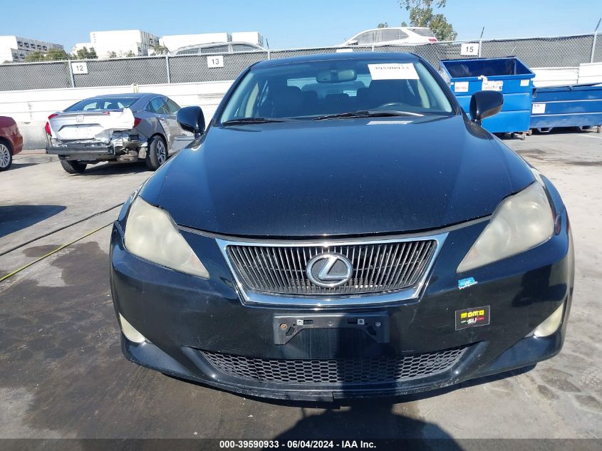 2007 Lexus Is 250 VIN: JTHBK262875030186 Lot: 39590933