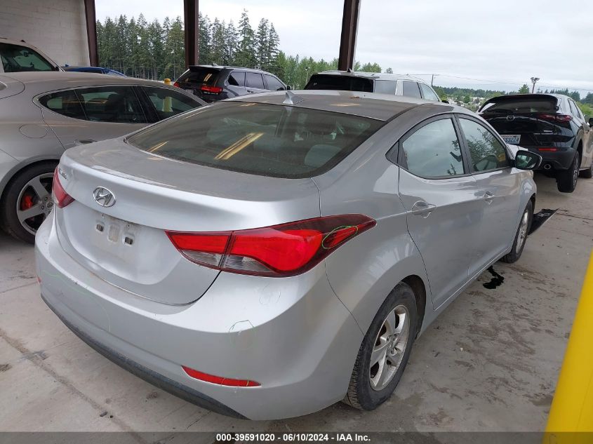 2014 Hyundai Elantra Se VIN: 5NPDH4AE9EH501362 Lot: 39591020