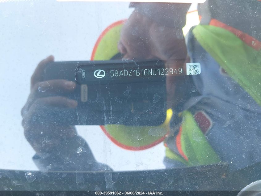 2022 Lexus Es 350 VIN: 58ADZ1B16NU122949 Lot: 39591062