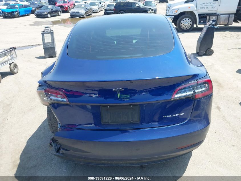 2021 Tesla Model 3 Long Range Dual Motor All-Wheel Drive VIN: 5YJ3E1EB9MF878886 Lot: 39591226