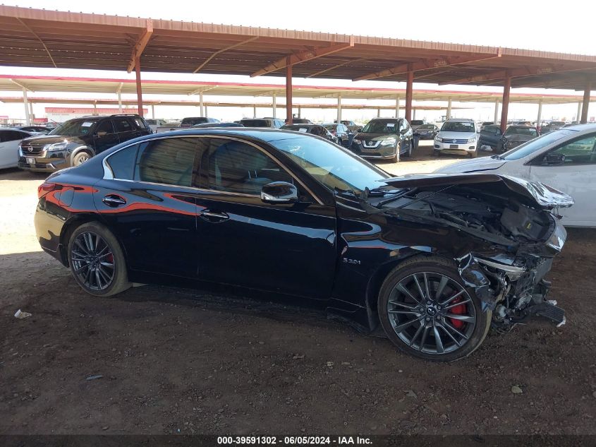 2019 Infiniti Q50 3.0T Red Sport 400 VIN: JN1FV7AR9KM800375 Lot: 39591302