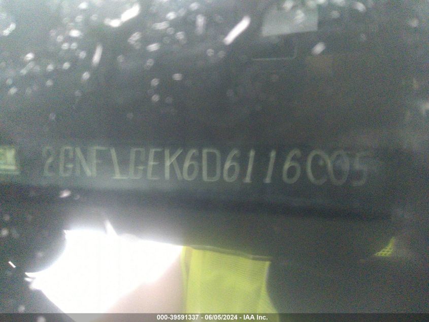 2013 Chevrolet Equinox Ltz VIN: 2GNFLGEK6D6116005 Lot: 39591337