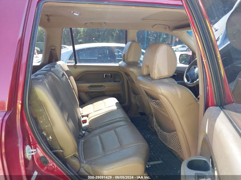 2006 Honda Pilot Ex-L VIN: 5FNYF18746B009268 Lot: 39591429