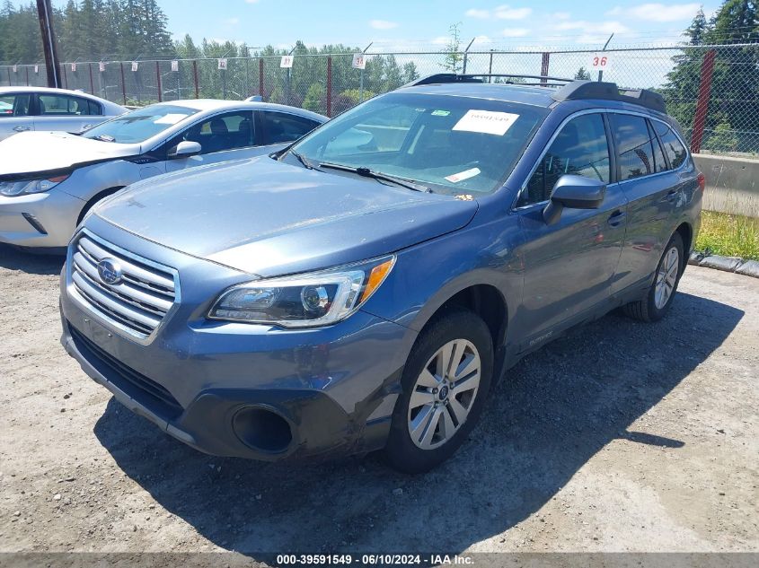 2015 Subaru Outback 2.5I Premium VIN: 4S4BSADC4F3222492 Lot: 39591549