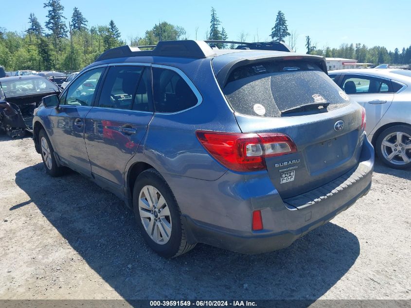 2015 Subaru Outback 2.5I Premium VIN: 4S4BSADC4F3222492 Lot: 39591549