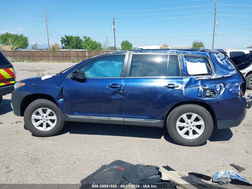 2013 Toyota Highlander Base Plus V6 VIN: 5TDBK3EH1DS239773 Lot: 39591555