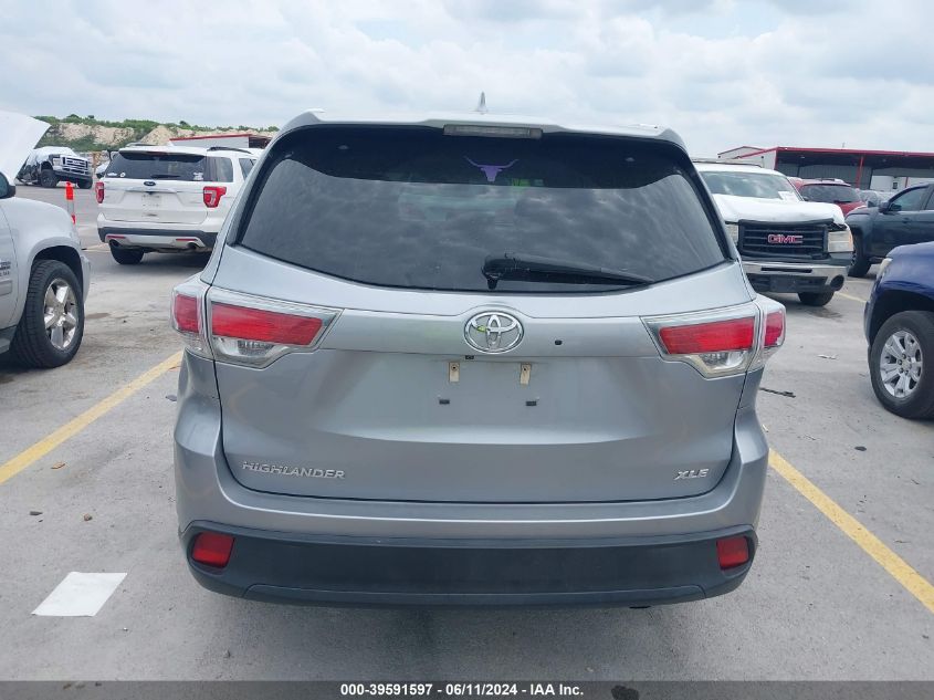 2016 Toyota Highlander Xle V6 VIN: 5TDKKRFH2GS505548 Lot: 39591597