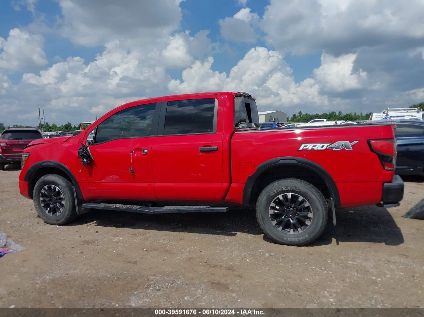 2021 Nissan Titan Pro-4X 4X4 VIN: 1N6AA1ED1MN519549 Lot: 39591676