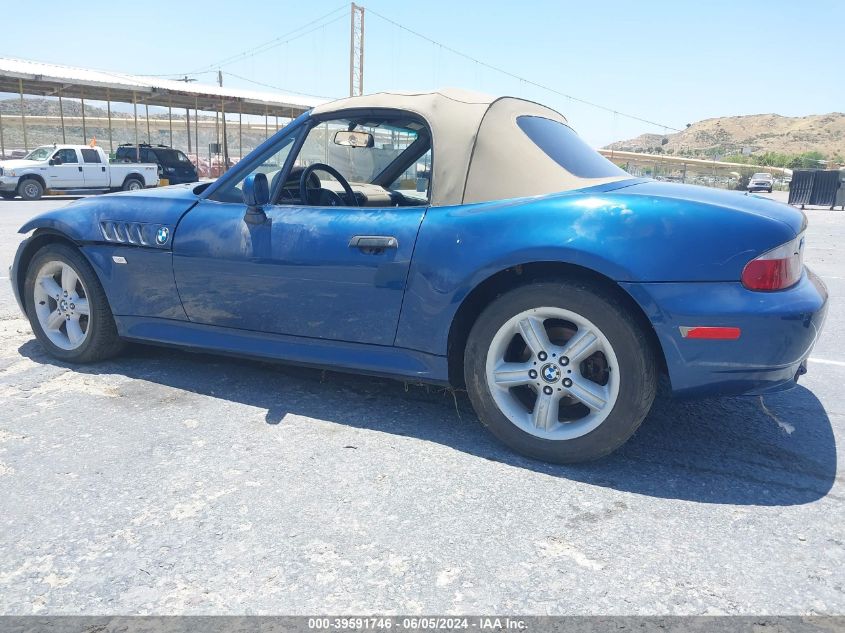 2000 BMW Z3 2.3 VIN: 4USCH9349YLG04372 Lot: 39591746