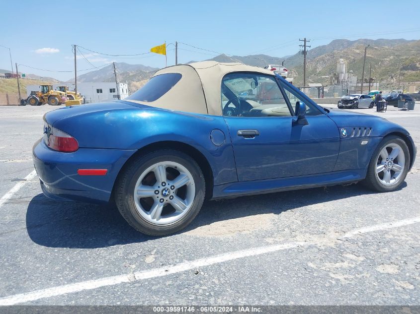 2000 BMW Z3 2.3 VIN: 4USCH9349YLG04372 Lot: 39591746